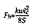 F=kwl2/8s